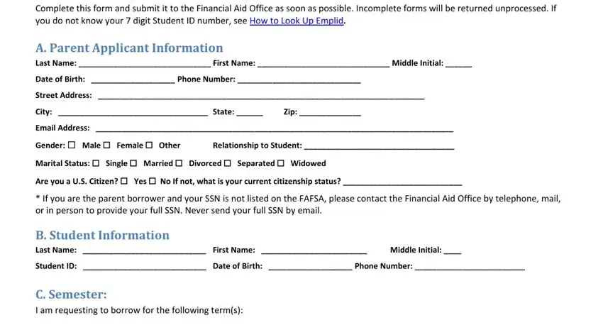 Filling in Promissory stage 2