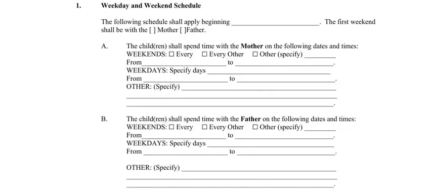 Entering details in download basic parenting plan part 4