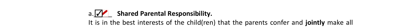 Form 12.995(a) example filled out, parental Responsibility