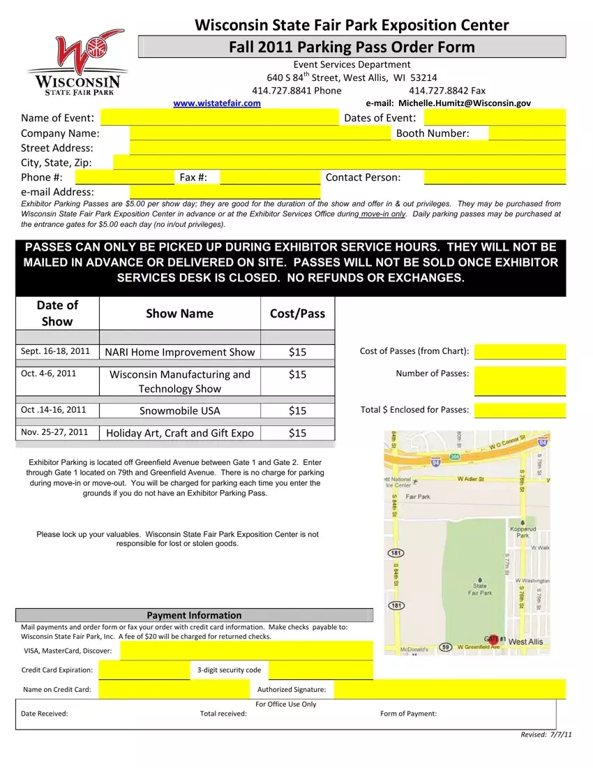 Parking Permit Template first page preview