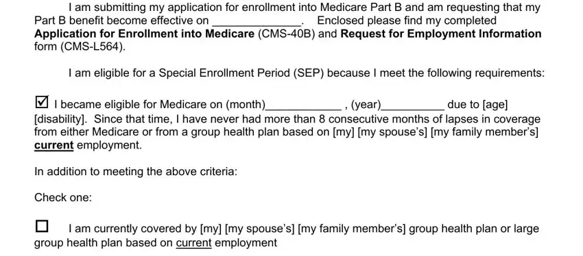 medicare employment b empty spaces to consider