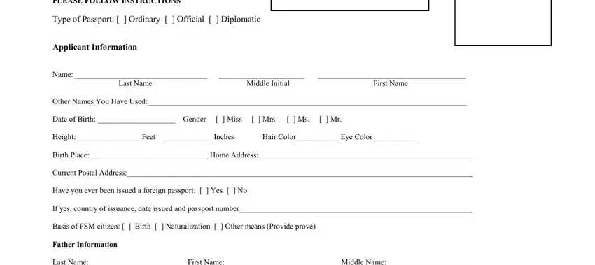 Passport Fsm Application ≡ Fill Out Printable Pdf Forms Online 3863