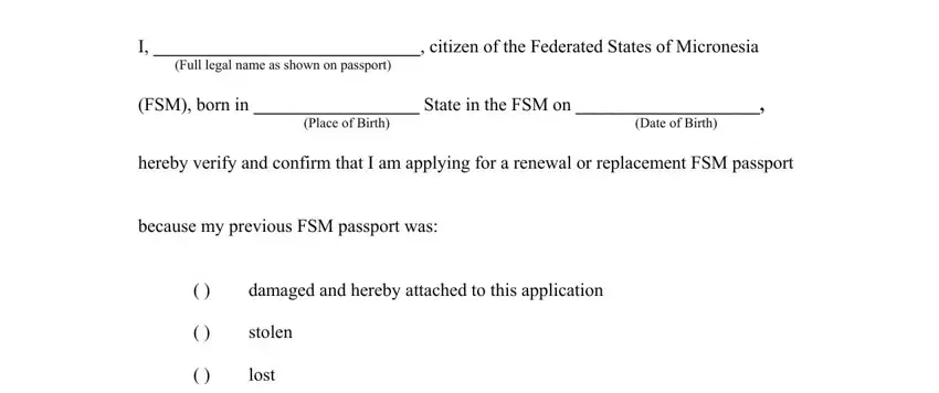 Passport Fsm Application ≡ Fill Out Printable Pdf Forms Online 6617