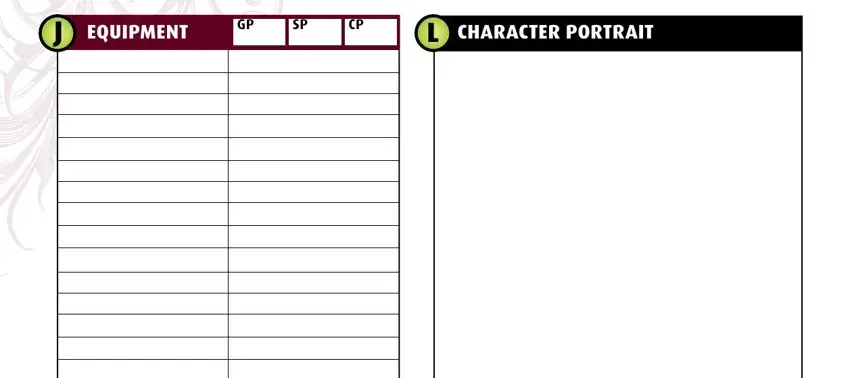 Entering details in pathfinder 1e editable character sheet part 4