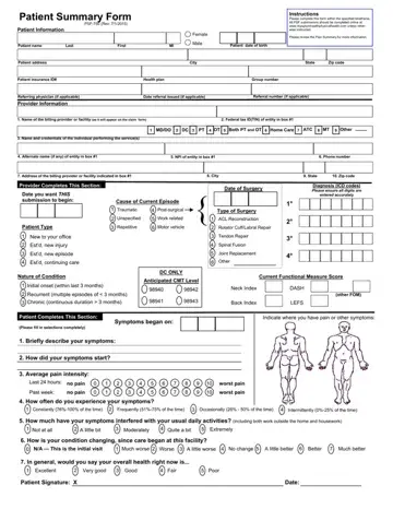 Patient Summary Form Preview