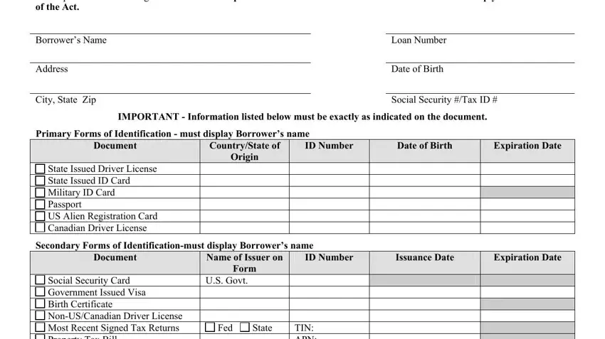 part 1 to completing patriots act disclosure form