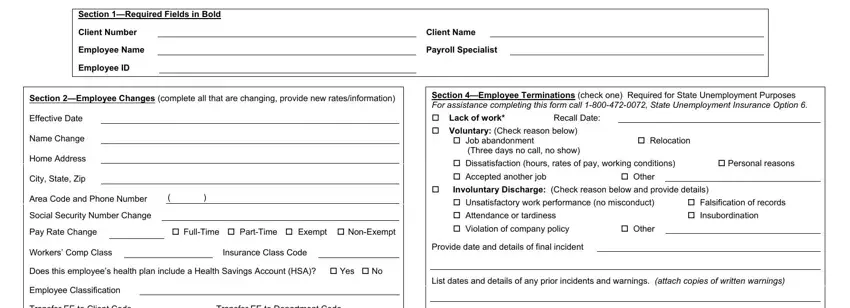 step 1 to filling out paychex new hire form