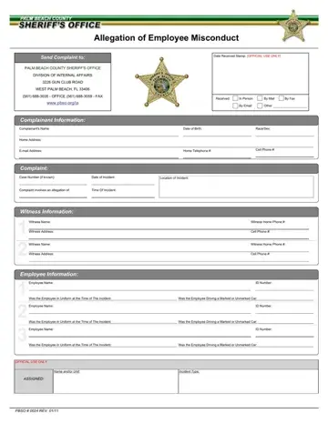 Pbso Employee Form Preview