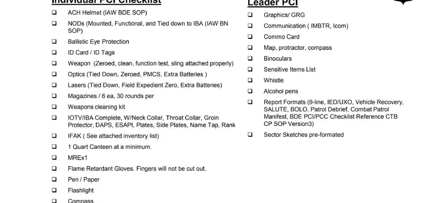 filling in army pcc and pci part 1