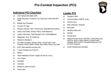 Pci Checklist Preview
