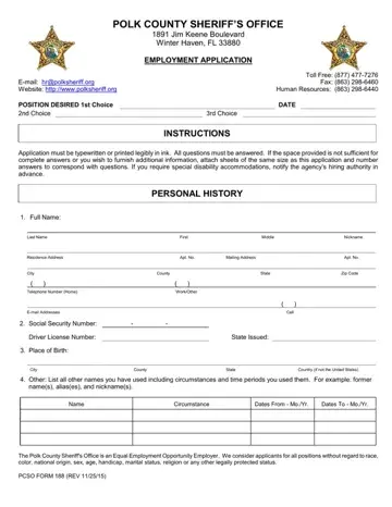 Pcso Form 188 Preview