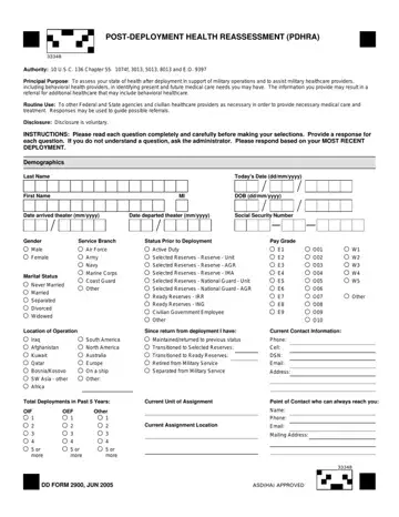 Pdhra Dd Form 2900 Preview