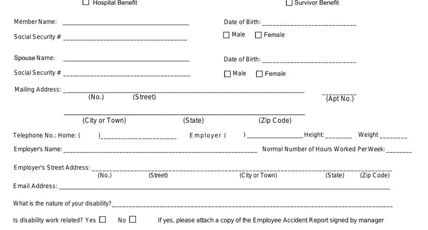 step 2 to entering details in csea pearl carroll disability insurance