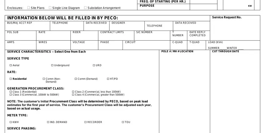 Filling in application electric meter step 4
