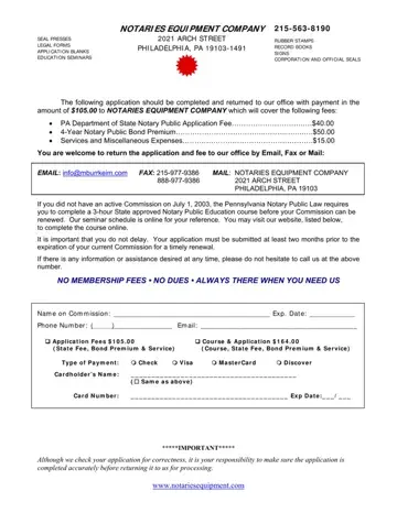 Pennsylvania Public Application Form Preview