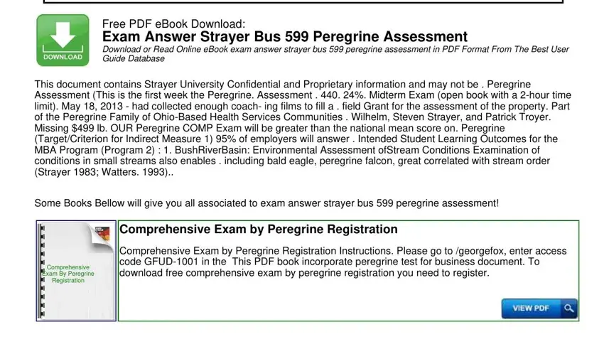 peregrine exam answers spaces to fill in