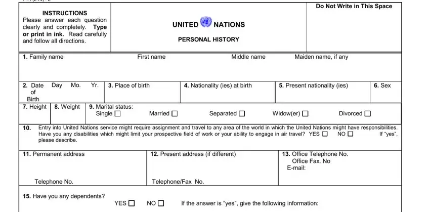 part 1 to completing p 11 form un