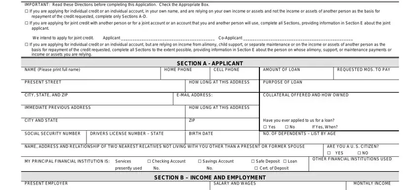 loan application download spaces to fill out