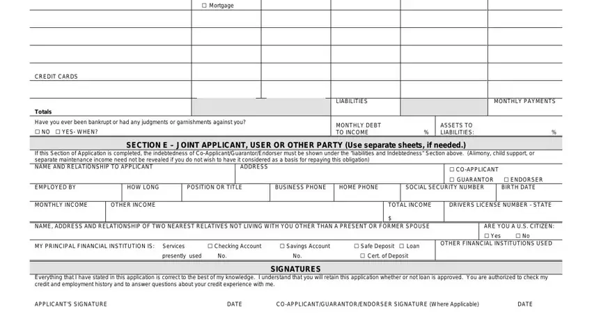 Filling in loan application download step 3