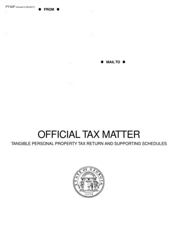 Personal Property Tax Return Form Preview