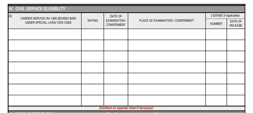 Completing personal data sheet part 4