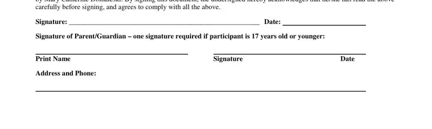 Finishing printable personal training forms step 2