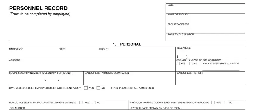 step 1 to writing lic personal record