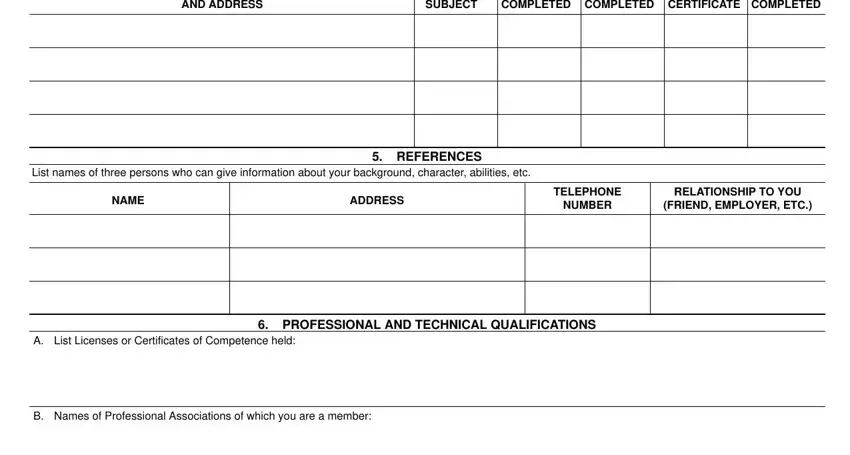 step 4 to completing lic personal record