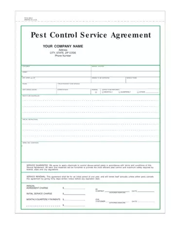 Pest Control Contract Template Preview