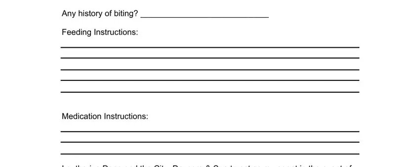 stage 2 to entering details in pet sitter form template