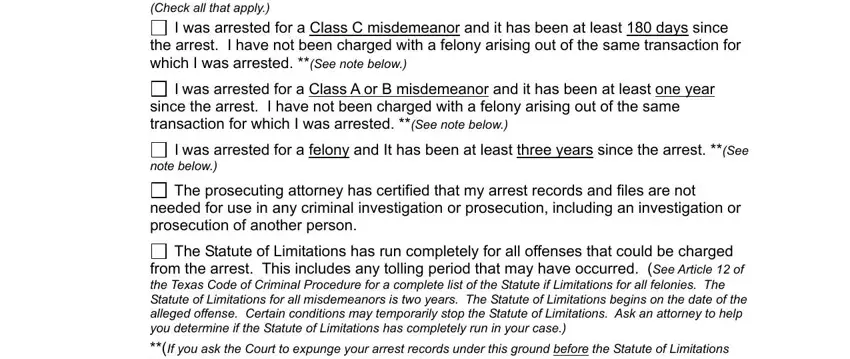 Completing forms for expungement part 4