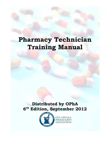 Pharmacy Technician Training Manual Preview