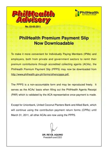 Philhealth Premium Payment Slip Form Preview