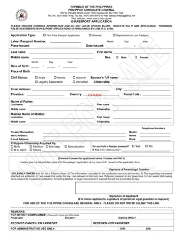Philippine Consulate General Form Preview
