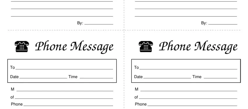 stage 2 to completing phone messages template