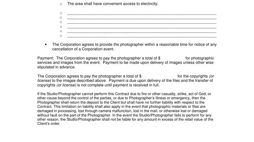 Finishing corporate event contract step 4