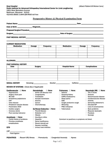 Physical Examination Sheet Form Preview