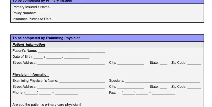example of fields in allianz physician form