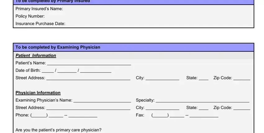 example of fields in attending physician statement form