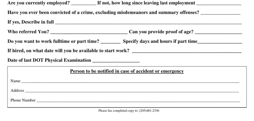 Completing piggly wiggly job application print out part 2