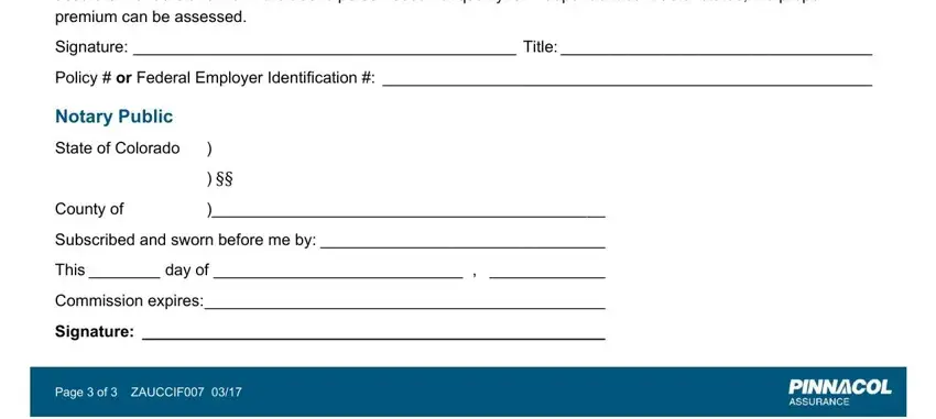 Completing colorado workers comp waiver form stage 3