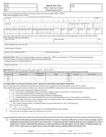 Pistol Recertification Form Preview