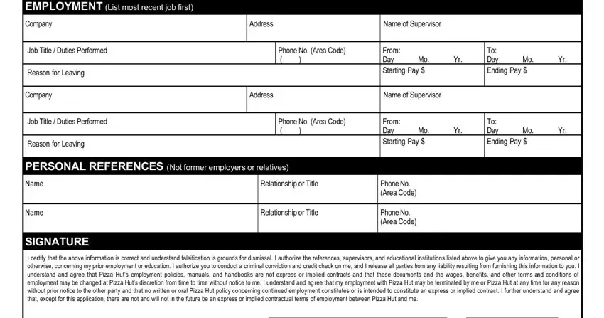 Pizza Hut Job Application ≡ Fill Out Printable Pdf Forms Online 7828