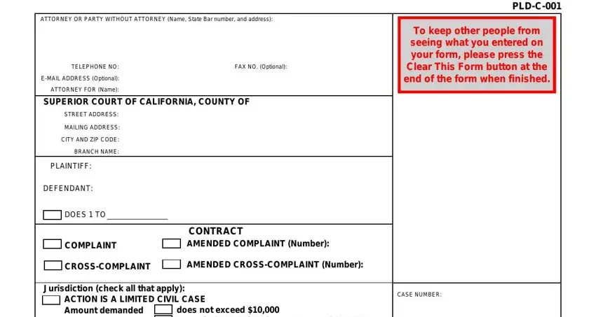 filling out california pld c 001 part 1