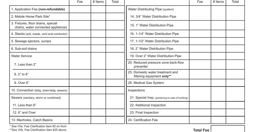 stage 3 to completing plumbing inspection form