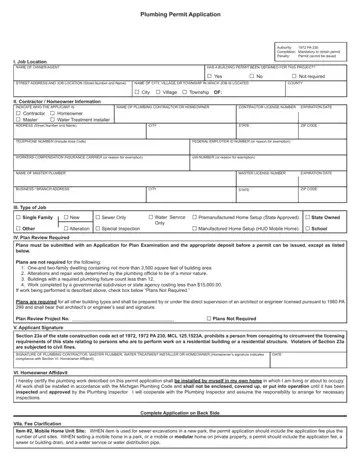 Plumbing Permit Application Preview
