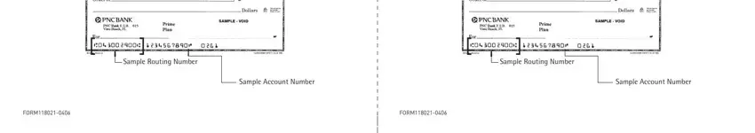 Entering details in pnc bank address for direct deposit stage 3