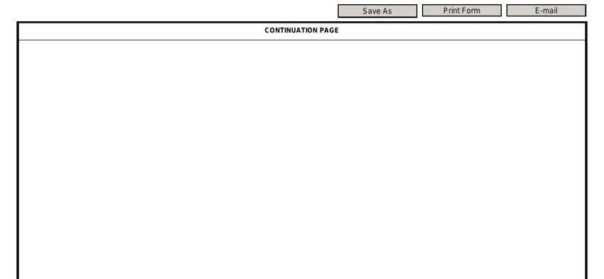 form 265 e CONTINUATION PAGE fields to fill