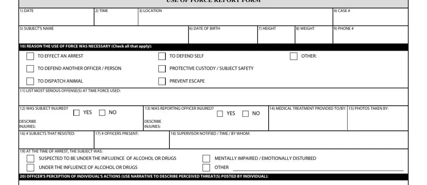 entering details in theft police template part 1