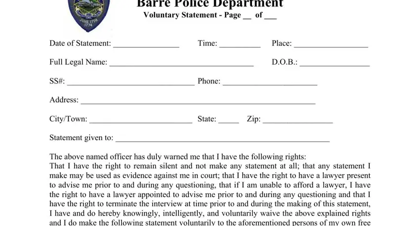 part 1 to completing police statement form printable